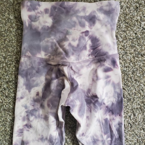 Lululemon Align Pant 28" *Criss Cross Waist - Diamond Dye Stargaze Purple - Sz 0 - Picture 9 of 16